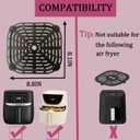 6QT Air Fryer Grill Plate for Bella Pro Series/Paris Hilton Air Fryers, Upgraded Grill Pan Crisper Plate Rack Tray Grate Grid Shelf for 6QT Paris Hilton Air Fryer, Dishwasher Safe, Nonstick