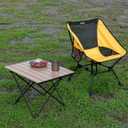 iClimb Ultralight Compact Camping Folding Table with Carry Bag (Nature - L)