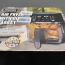 FineMade 12-in-1 Glass Air Fryer Non Toxic,4.5 Quart, Dishwasher-Safe Air fryer Glass Basket, Freidora De Aire De Vidrio, Temperature & Time Programable, PFOA & PFAS Free, Graphite, 4.5 Qt