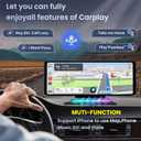 Wireless Carplay Mirror Link Adapter for Apple 3 in 1 Bluetooth Mirroring iOS Phone to Car Screen Adapter 2026 Wired to Wireless Portable USB Car Play Screen Connector for iPhone to Watch Movies