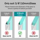 Shower Door Side Seal Strip 2 Pack x 39 Inch H for 3/8" Thick Glass Frameless Shower Door Bottom Seal Strip Door Sweep Ultra Clear Rubber Shower Door Leak Guard