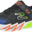 Skechers Unisex-Child Flex-Glow Bolt Sneaker (3 Little Kid, Black/Blue)