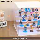 NONEMEY Clear Acrylic Display Case with Light ,3/4/5/6 Tier Multiple Color Lights via Remote Control Dustproof Display Box for Collectibles Figures Mini Toys (5Tier 12.4*12.2*12inch )