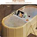 Expandable Bathtub Tray, Foldable Bath Tray for Tub, Acrylic Bath Table Trays Storage Rack, Bath Tub Tray for Bathtub & Bathroom Accessories (Transparent Bathtub Tray, 22"L x 7.8"W x 1.7"H)
