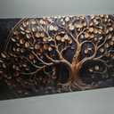 Tree Pictures Wall Decor Bedroom Black and Gold Wall Art for Living Room Large Wall Art for Office Large Size 29" x 58"