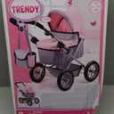 Bayer Design Baby Doll Trendy Pram in Grey/Pink, 67 x 41 x 68 centimeters, 1300800