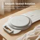 Rotating Transfer Board with Turntable & Dual Assisted Handles - FSA/HSA - Eligible Sliding Transfer Board for Wheelchair to Bed or Sofa, Non-Slip Home Care Mobility Aid for Seniors & Caregivers White