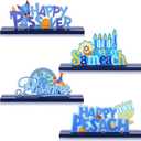 Blulu 4 Pcs Passover Decorations Passover Table Decoration Passover Wooden Centerpiece Chag Sameach Table Topper Pesach Decor for Pesach Seder Jewish Festival Party Supplies Home Living Room Ornament