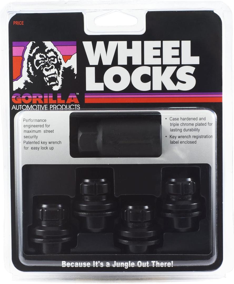 Gorilla Automotive 73631TBC Locking Lug Nuts & 1 Key for Toyota/Lexus Aluminum Wheels - Set of 4