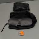 Sunany Travel Pillow, Upgraded Plane Pillow for Long Flights, Inflatable Neck Pillow Used for Airplanes,Cars,Buses,Trains,Office Napping with Eye Mask,Earplugs (Black) (Medium, Black (Head Heart-shape&sloping Base))