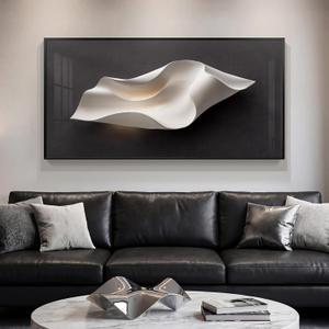 Framed Black and White Abstract Wall Art for Living Room, Extra Large Horizontal Modern Minimalist Painting Prints, Contemporary Line Picture Artwork for Bedroom Office Home Decor 60x30 Inch, 28.5"L x 57"W