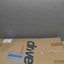 Drive Medical Two-Button Folding Walker w/ Wheels - Lightweight Rolling Mobility Support - Desk Arms - Adjustable Height - Dual Push-Button Operation - 5 Inch Front Wheels - Durable Aluminum - Silver