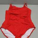 Century Star One Piece Swimsuit Women Tummy Control Vintage Swimsuits Mesh U Back Modest Swimwear Size L