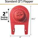 Korky Ultra Standard 2-Inch Universal Toilet Flapper - Long Lasting Rubber - Easy to Install - Made in USA, 100BP (2 Pack)
