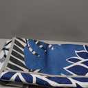 5x8 Outdoor Area Rug Washable Multicolored Patio Rug Tropical Botanical Floral Chenille Waterproof Outdoor Carpet for Living Room, Deck, Backyard, Porch, Blue