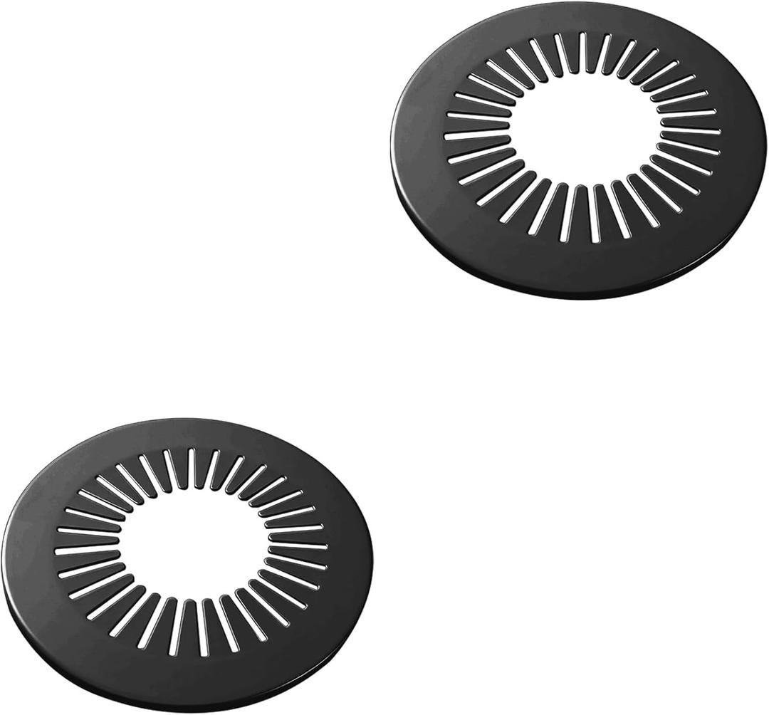 2 Pieces Pipe Cover Flange Decoration Fit 5.9 to 6.61 inch Outer Diameter Pipe (150-168mm), PP Plastic Radiator Escutcheon Plate, Plumbing Cover Plates for Floor Wall Tube Decor, Black