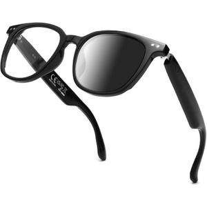 Smart Glasses for Women Men，Bluetooth 5.4 with Photochromic Lenses Touch Control & Voice Assistant, Clear Audio Calls, Remote Photography for Travel Meetings Trade Business(Black)
