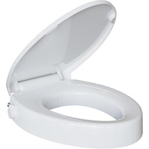 Bidet Toilet Seat Non Electric, Elongated Raised Toilet Bidet Seat with Dual Nozzles, Self Cleaning, Soft Close Lid, Rear and Feminine Washing for Seniors Adults