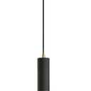 Pendant Light Black Lamp Holder and Glass Striped Light Shade Modern Pendant Lighting for Kitchen Island Farmhouse Hanging Lights Fixtures (L, Amber)