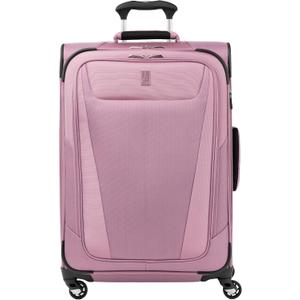 Travelpro Maxlite 5 Softside Expandable Luggage with 4 Spinner Wheels, Lightweight Suitcase, Men and Women, Orchid Pink Purple, Checked-Medium 25-Inch