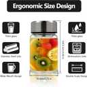 Borosilicate Glass Juice Water Bottles 2 Pack 10 OZ,Wide Mouth Glass Water Bottles with Lids and Sleeve,for Juicing, Smoothies, Milk, Protein, Reusable, Leak Proof, Shaker bottle