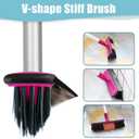 Magic Silicone Broom Sweeper, Multi-Function Floor Cleaning Brush, Bathroom, Pet Hair, Dog Brush Set (Pink)