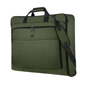 MATEIN Travel Garment Bag, Large Convertible Carry On Suit Bag with Adjustable Shoulder Strap, Waterproof 2 in 1 Hanging Luggage for Men Women, Foldable suitcase for Business Trips, Green