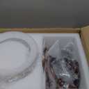 Antique Red Bronze Finish Bathroom Vanity Light, 3-Light Vintage Vanity Light with Floral Clear Glass Shades, Retro Wall Mount Lighting for Bathroom, Dressing Table