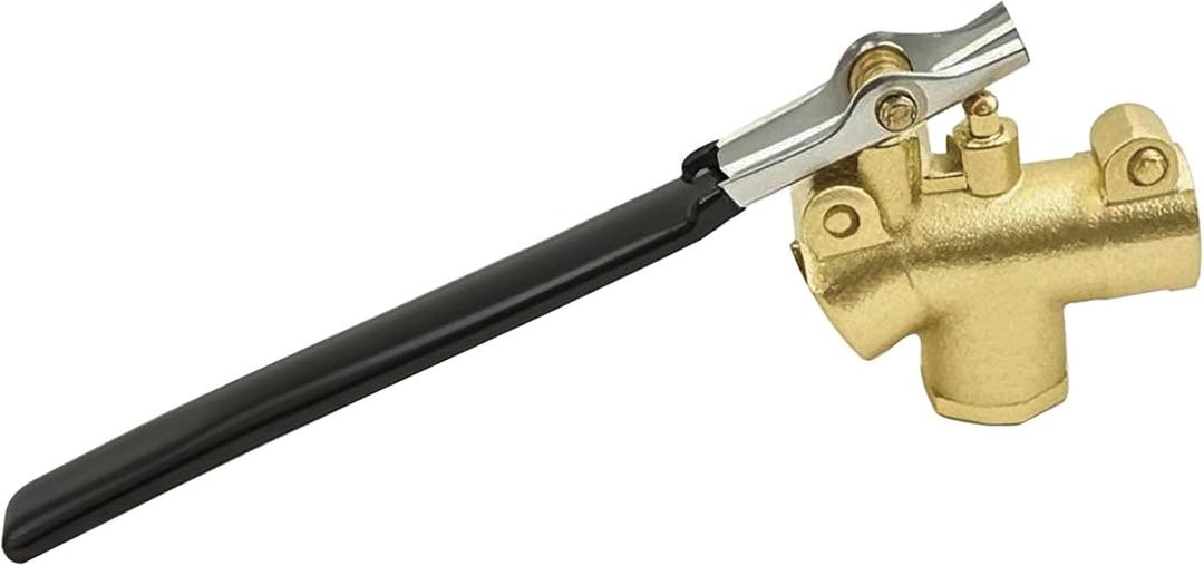 1/4" Carpet Cleaning Wand Angle Valve, Brass Angled Flow Control Valve for Carpet Extractor Upholstery Wand, Angle Valve Handle for Carpet Cleaner
