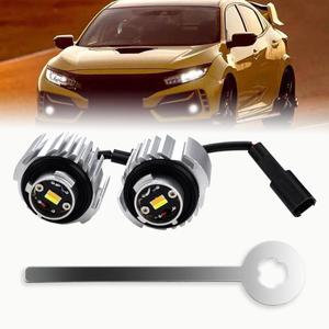 L1B TF1 Switchback LED Fog Light Bulbs for 2020+ Hon'da Civic Accord CR-V Ridgeline Passport Acu'ra Integra Dual Color 6000K Xenon White/3000K Amber Yellow Super Bright Led Fog Driving Lamp Bulb
