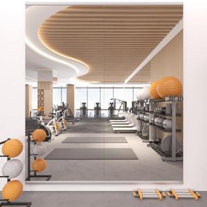 Home Gym Mirror,67''x24''(Each)-2PCS Large Frameless Full Body Wall Mirror Length Tempered Glass Mirror Wall-Mounted Mirror for Gym,Yoga,Bedroom,Bathroom,Exercise Room