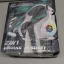 Ozeino Gaming Headset for PC, Ps4, Ps5, Xbox Headset with 7.1 Surround Sound Gaming Headphones with Noise Canceling Mic, LED Light Over Ear Headphones for Switch, Xbox Series X/S, Laptop, Mobile White