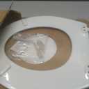 Mayfair Linden Slow Close Toilet Seat, Non Slip Heavy Duty Wood, Easy Install, Round, White