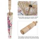 Omabeta Pretty Classical Handmade Oil Paper Umbrella with Wooden Handle,Exquisite DIY Chinese Classical Plum Blossom Handmade Umbrella for Dancing Props Cosplay Photography