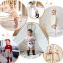 Century Star Baby Girl Socks Knee High Socks Toddler Ruffle Tube Sock Long Solid Stockings for Infant (0-6 Months, 3 Pairs White 02)