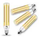 Updated Dimmable E11 LED Bulb 100W 120W 150W Halogen Equivalent,120V 10W 1300LM Soft White 2700K,T3/T4 COB Mini Base, JDE11 Dimmable LED Bulbs for Ceiling Fans, Chandeliers,4 Pack