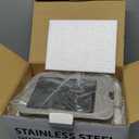 Sensor Trash Can with Butterfly Lid 2.6 Gallon Rectangular Automatic Garbage Can, Stainless Steel Trash Bin, Slim Waterproof Wastebaskets with Lid Soft Close for Under Counter, Silver