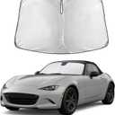 Autovir Windshield Sun Shade Fit for 2016-2023 2024 2025 Mazda Mx-5 Miata | Sunshade, Front Car Window Shades Sun Visor, Blocks UV Rays & Heat, Car Accessories