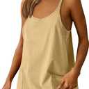 ANRABESS Women Athletic Dress Summer Tennis Workout Active Sports Mini Romper Dress Built in Shorts Travel Vacation Clothes (Small, Light Yellow)