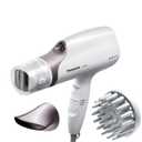 Panasonic Nanoe Salon Hair Dryer with Oscillating QuickDry Nozzle, Diffuser and Concentrator Attachments, 3 Speed Heat Settings for Easy Styling and Healthy Hair - EH-NA67-W (White) (4 Piece Set)