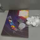 20 Solar System Model Project Kit with 10 Foam Ball LED Lights 12 Pigment 2 Brushes Solar System Background DIY Outer Space Planet Foam for Kid School Science Projects Arts Crafts(Rectangle)