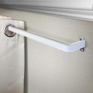 Adjustable Double Curtain Rod with 2.5 and 3.5 Inch Projection - 28-48 Inches, White Finish, Includes Mounting Hardware - 1 Pack