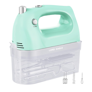Lord Eagle Hand Mixer Electric 400W, 5 Speed handheld Mixer, 5 Stainless Steel Accessories for Baking Cake Egg Cream Food Beater, Turbo Boost/Self-Control Speed + Eject Button