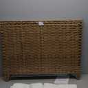 Laundry Hamper with 4 Removable Liner Bags; 176L Handwoven Rattan Laundry Basket with Lid & Heightened Feet; Clothes Hamper with Side Handles (Natural) (176L (33.46x13x26.57 Inches))