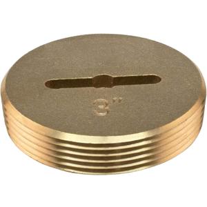 Eastman 3 Inch Slotted Brass Cleanout Plug, 42002