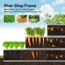 VIVOSUN 3-Tier Metal Raised Garden Bed, 46" x 46" x 24" Galvanized Steel Metal Outdoor Planter Box with Gloves and Scissors to Grow Flowers, Vegetables and Herbs for Outdoor Gardening, Dark Gray