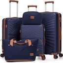 Luggage Sets 5 Piece, Suitcases with Wheels, ABS Hard Case Luggage with TSA Lock Spinner Wheels, Carry On Luggage Set (20/24/28 inch)
