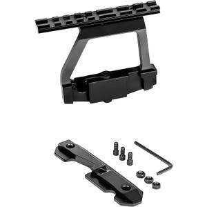 QD Locks Side mounting Rails ak Scope Mounts Basesfor Scopes and Red Green Dot Scopes (Black-1)