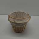 Large Multipurpose Wicker Basket with Handle, 14.2 x 11 x 6.7 in Wicker Picnic Basket with Liner, Empty Gift Basket, Oval Willow Woven Basket for Fruit, Gathering, Wedding, Picnic, by GNIEMCKIN (1 PCS Large Circular vine)