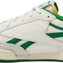 Reebok Club C Revenge Vintage Sneakers for Men - Casual Tennis Mens Shoes, Chalk/White/Glen Green, 9